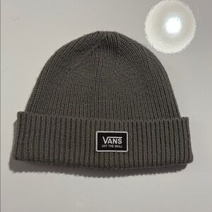 Vans Green Ribbed Cuff Beanie with Logo Patch